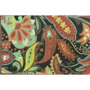 Nourison Vista 30” x 48” Abstract Paisley Accent Rug - Black Multicolor